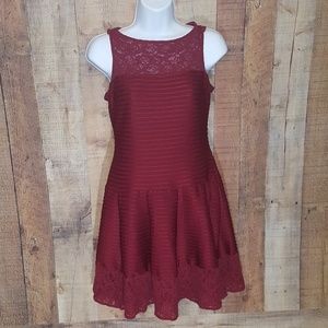 Gabby Skye burgundy dress *altered*